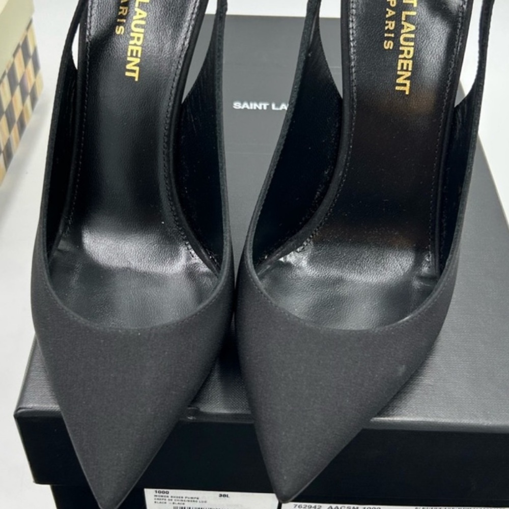 Women's Saint Laurent YSL OPYUM Slingback Heels. Size 38 (US 8) - Picture 4 of 10